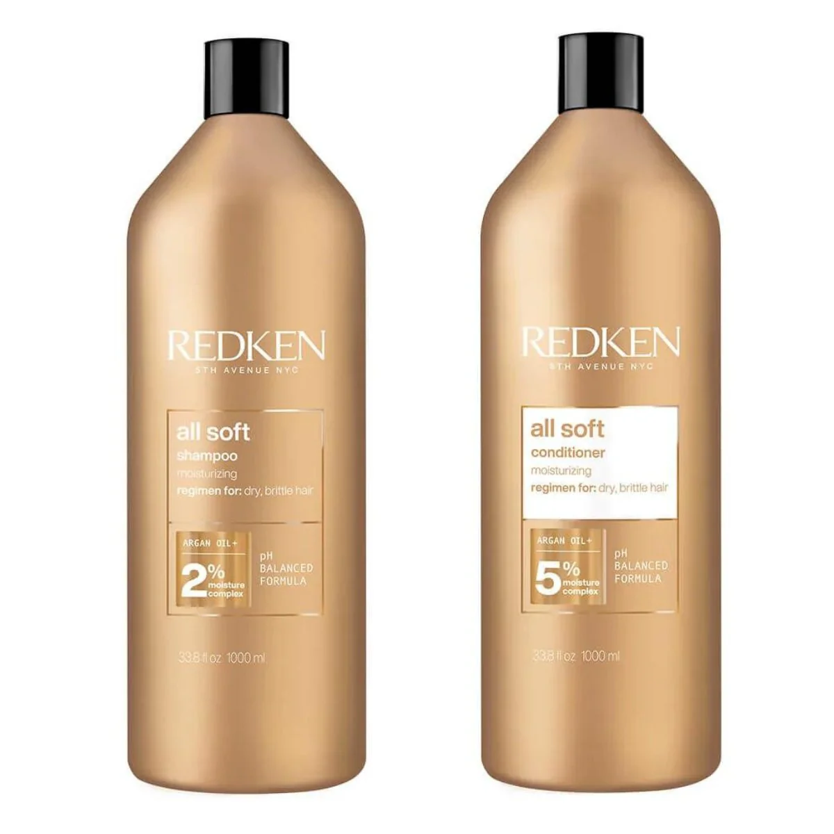 Redken All Soft Shampoo & Conditioner 1000ml and FUL Wide Tooth Comb Bundle - Image 3